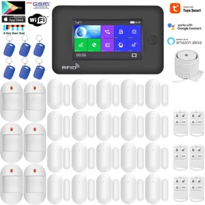 V13 Tuya WiFi IP APP GSM Wireless Home Security Alarm Burglar System+RFID Access - Picture 1 of 16