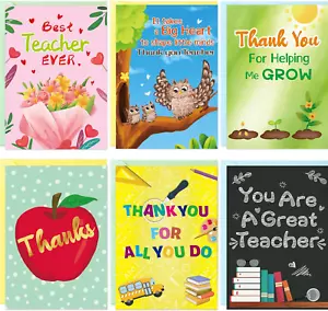 Teacher Thank You Card Appreciation Cards for Preschool Kindergarten Graduation - Picture 1 of 9