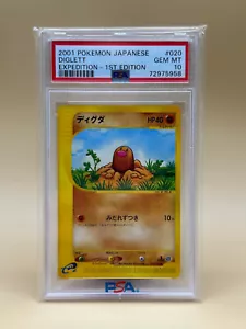 Pokémon TCG - Diglett- Japanese Expedition 1st Edition - #20 - PSA 10 - Picture 1 of 4