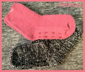 Victoria's Secret Pink Marshmallow Knit Sock Set (2) Dahlia Pink Marl Gray OS  - Picture 1 of 8