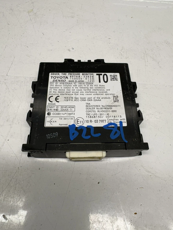 Lexus GS 8976A-33030 Tire Pressure Monitor Control Module 2016 16-19, 350 gs350 - Image 1 of 2
