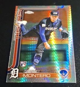 2025 TOPPS CHROME PRISM ROOKIE REFRACTOR SP #7 KEIDER MONTERO RC DETROIT TIGERS - Picture 1 of 2