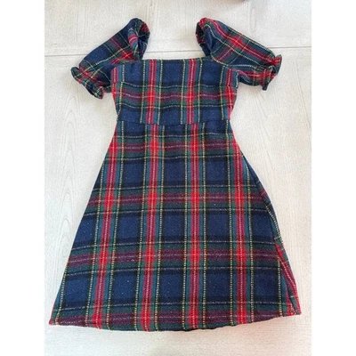 Fore Plaid Tweed Christmas Old Money Quiet Luxury Preppy Party Dress (B1) - Image 1 of 4