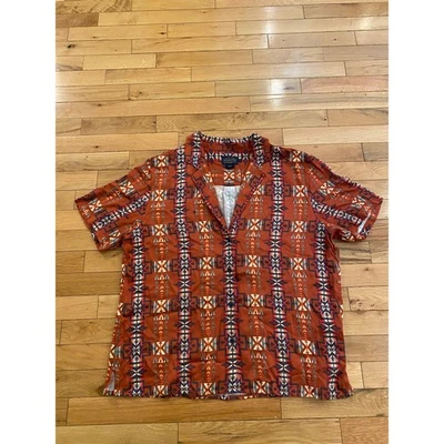 Pendleton Button-Up Shirt, Aztec Geometric Print, Short Sleeve, Mens Large - Image 1 of 4