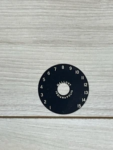 Vintage Mallory Indianapolis 1–15 Black Metal Dial Plate – Radio/Timer Part - Picture 1 of 2