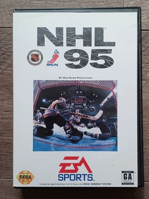 NHL 95 (SEGA Genesis) EA SPORTS Classic Game w/ Manual, Posters, More! L@@K!! - Image 1 of 3