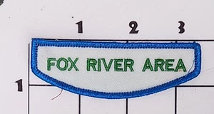 Fox River Area Girl Scouts USA Patch Embroidered Iron On Blue White Shield - Picture 1 of 1