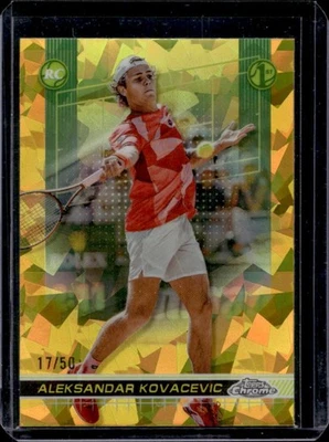 2024 Topps Chrome Sapphire Aleksandar Kovacevic RC Gold Refractor Rookie #17/50 - Image 1 of 2