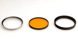 Original Hasselblad Einlegefilter 63 4x O -2 Orangefilter mit Adapter 63 auf B57 - Picture 1 of 3