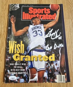 Grant Hill Duke Blue Devils Signed Sports Illustrated SI Magazine JSA - Picture 1 of 2