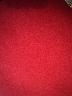 VTG 70s Retro Red Polyester Double Knit Fabric 27x 1.75 Yds + Xtra NEW Old Stock - Image 1 of 4