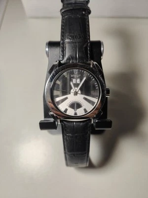 Lancaster Italy Mens Date Lanza Black 43mm Watch ola0346ss (Needs Battery)  - Image 1 of 4