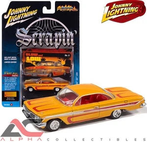 JOHNNY LIGHTNING 1:64 JLSP406A 1961 CHEVROLET IMPALA SS 409 (SCRAPIN') YELLOW - Picture 1 of 3