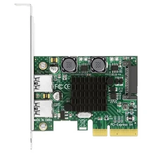 Carte D'Extension USB 3.1 à 2 Ports PCIE X4 Vers Carte Adaptateur D'Extensi5701 - Photo 1/6