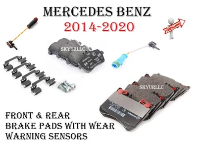 Juegos de pastillas de freno delanteras y traseras Mercedes con sensores para W222 14-17 S450 S550 S560 OE Foto 1 de 4