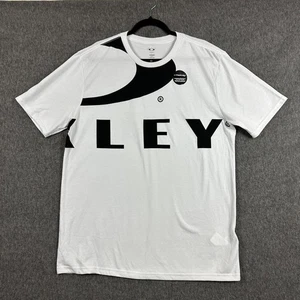 Oakley Shirt Mens 2XL White Big Ellipse Tee Hydrolix Logo Graphic Regular Fit - Picture 1 of 12