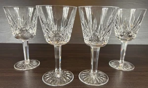 4 schöne Waterford Kristall Lismore 5 7/8" weinrote Weingläser - Bild 1 von 10