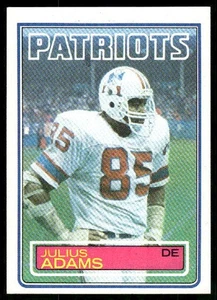 1983 Topps Julius Adams #325 New England Patriots - Imagen 1 de 2
