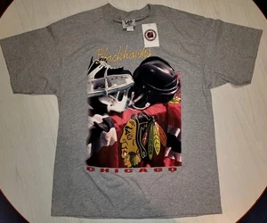 Vintage Lee Sport NHL Chicago Blackhawks T-Shirt USA Made XL 90s Neu mit Etikett - Bild 1 von 5