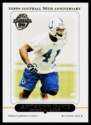 Anthony Davis, 2005 Topps, #386, Indianapolis Colts, RC - Image 1 of 2