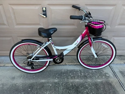 26" Susan G. Komen 7-Speed Comfort Cruiser Bike Women White/Pink - Image 1 of 4