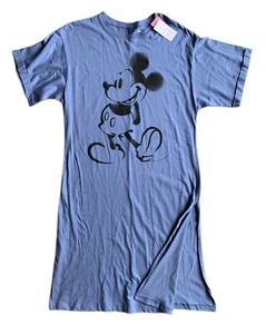 Disney Mickey Mouse Womens T-Shirt Dress Cover Up Blue Graphic Size XS - Picture 1 of 3