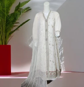 Pakistani Formal Ready to wear Embroidered Maxi Dress for Women - Fancy Dress - Picture 1 of 3