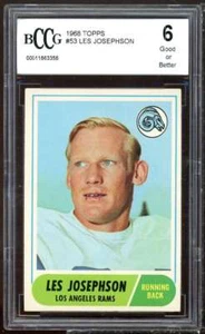 Les Josephson Rookie Card 1968 Topps #53 BGS BCCG 6 - Picture 1 of 2