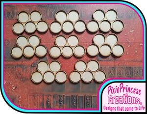 Bandejas de movimiento redondas 8x 40 mm B Olympic 5 espacios MDF adecuadas para Warhammer 40k - Imagen 1 de 6