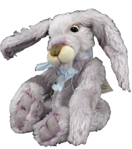 Vintage Lavendel-Mohair-Hase mit Gelenken von Engel Bären & Feen 16 Zoll Kunst-Plüschpuppe - Bild 1 von 19
