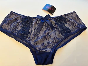 Bnwt La Senza Georgia Navy Lace Shorts 8 12 18 - Picture 1 of 6