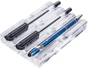 Kristall Rechteckiger Stifthalter Glas Brunnen Stift Ständer Bürobedarf Geschenk - Bild 1 von 3