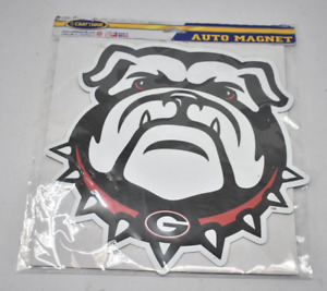 Craftique Auto Car Magnets Georgia Bulldogs Face White/Black/Red NCAA College
