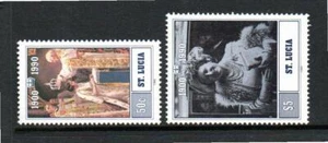 ST LUCIA MNH 1990 SG1053-1054 90. GEBURTSTAG DER KÖNIGIN MUTTER - Bild 1 von 1