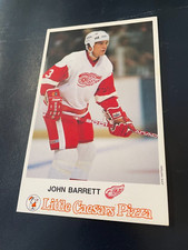 1985-86 Little Caesar's Detroit Red Wings - John Barrett - MT