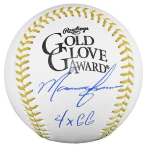 Marquis Grissom Signed 4x GG Inscription Rawlings Official MLB Gold Glove Baseba - Picture 1 of 1