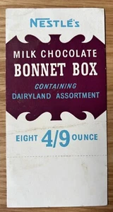 TARJETA DE EXHIBICIÓN VINTAGE NESTLE'S CHOCOLATE CON LECHE CAPÓ TIENDA Dairyland - Imagen 1 de 2