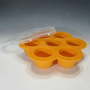 BEABA Multiportions Silicone Baby Food Tray / Container (Orange) - Picture 1 of 8