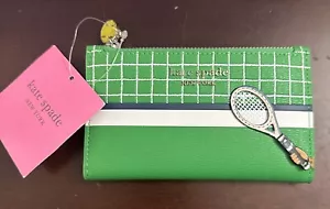 NWT Kate Spade Game Set Match Tennis Net Applique Racket Tennis Ball Wallet - Picture 1 of 6