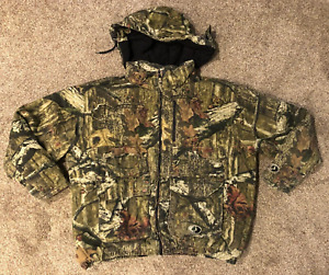 Mossy Oak Pursuits Hooded Insulated Camo Hunting Jacket Coat Men's Size XL Reg