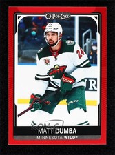 2021-22 O-Pee-Chee Red Border Blank Back 1/1 Matt Dumba #255 0c3