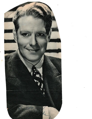 E-NELSON EDDY Cutout and signature from magazine page  w/coa Cover