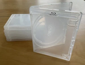 6x Blu-Ray Hülle | 14 mm | Leerhülle für 3 Discs | Transparent | Keep Case - Afbeelding 1 van 3