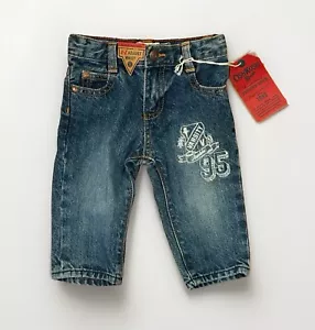 Osh Kosh B Gosh Infant Boys Classic Denim Blue Jeans Easy Adjust Waist 6M NWT - Picture 1 of 5