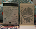 Stampin? Up! HAND-DRAWN BLOOMS CLING stamps &amp; BANNAR BLOSSOMS dies new, retired