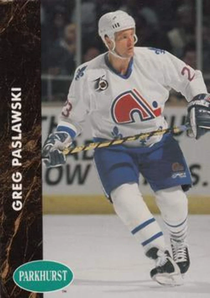 #365 Greg Paslawski - Quebec Nordiques - 1991-92 Parkhurst Hockey - Image 1 of 1