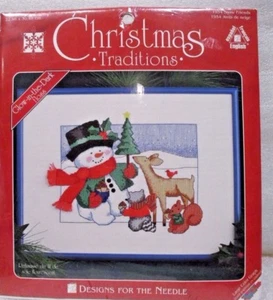 Kit de punto de cruz Designs for the Needle #1954 SNOW FRIENDS - Imagen 1 de 7