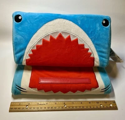 iScream Plush Shark Folding Tablet & Laptop Stand w/ Keyboard Shelf Pillow - Image 1 of 4