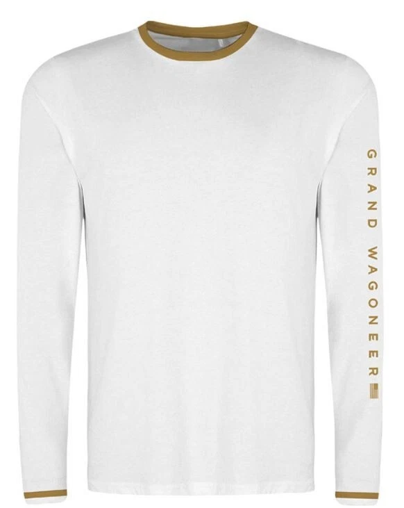 全新 Jeep Grand Wagoneer 男式长袖 T 恤 白色 铜口 XLarge — 第 1/1 张图片