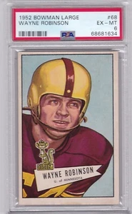 Bowman Large 1952 - #68 - Wayne Robinson - Eagles - PSA 6 - Imagen 1 de 2